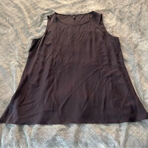 Eileen Fisher Navy Silk Sleeveless Tank Top‎ XL